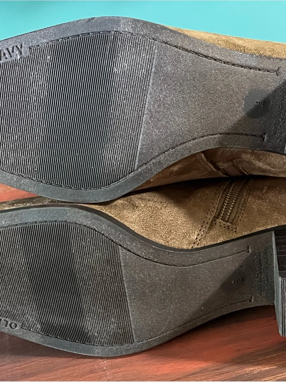 Old Navy Suede Ankle Booties in Tan